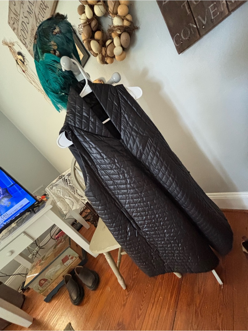 Luukaa Quilted  Lagenlook winter Long Black Vest 12